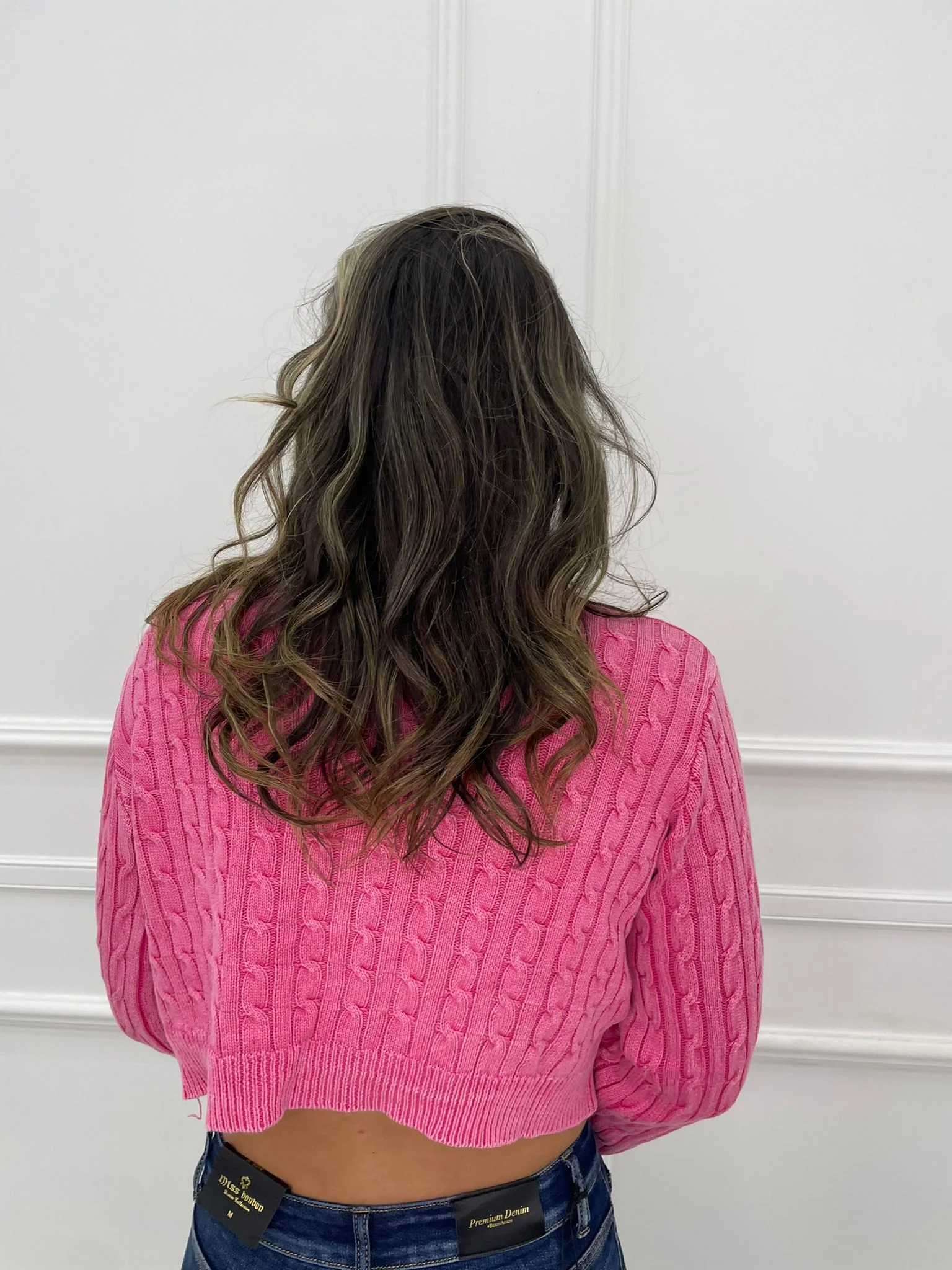 Maglioncino crop slavato giro collo - immagine 6