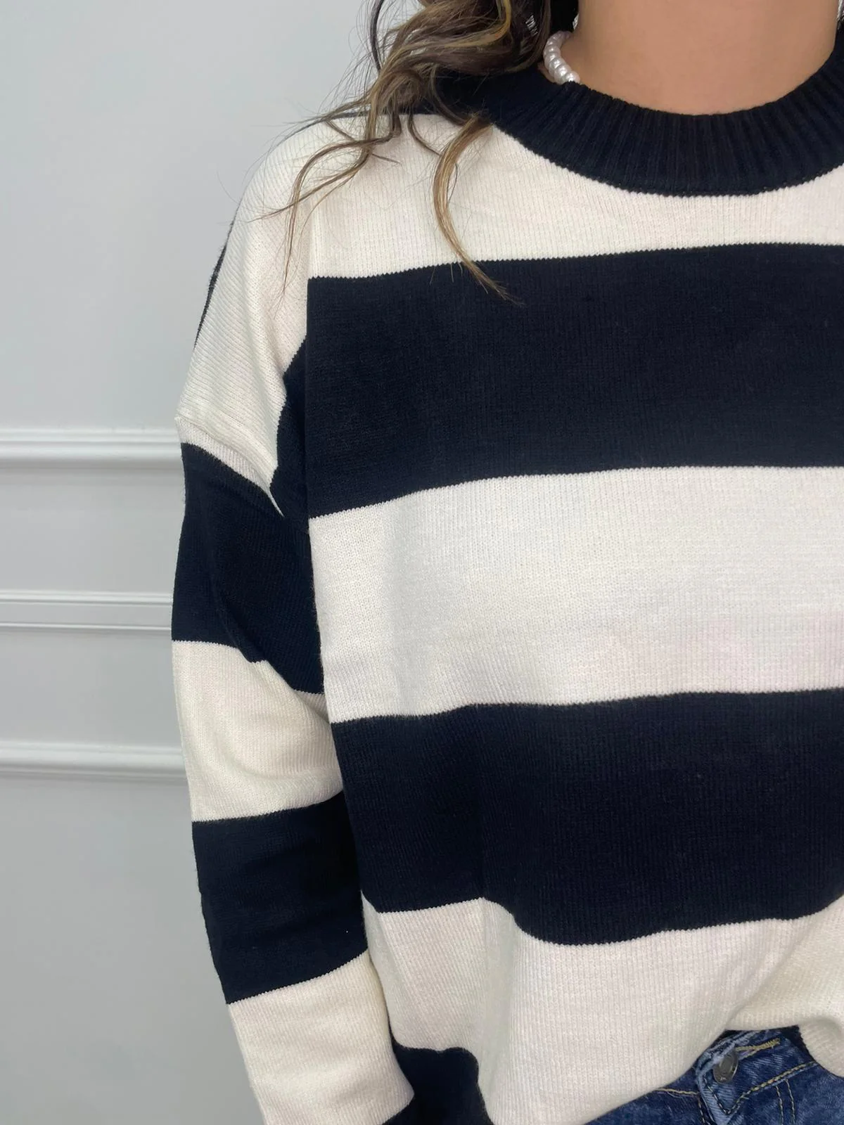 Maglione over a righe colorate - immagine 7