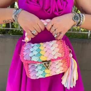Borsa uncinetto colorata