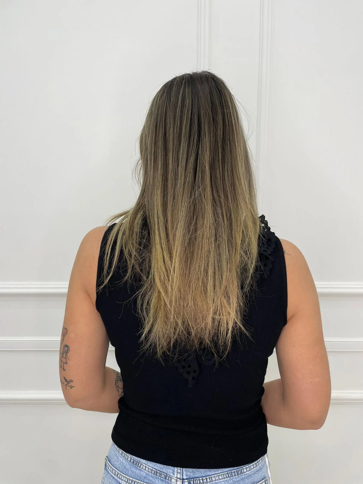 Top a costine tinta unita con rouches - immagine 6