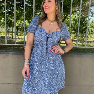 Vestitino con fiorellini e fiocco