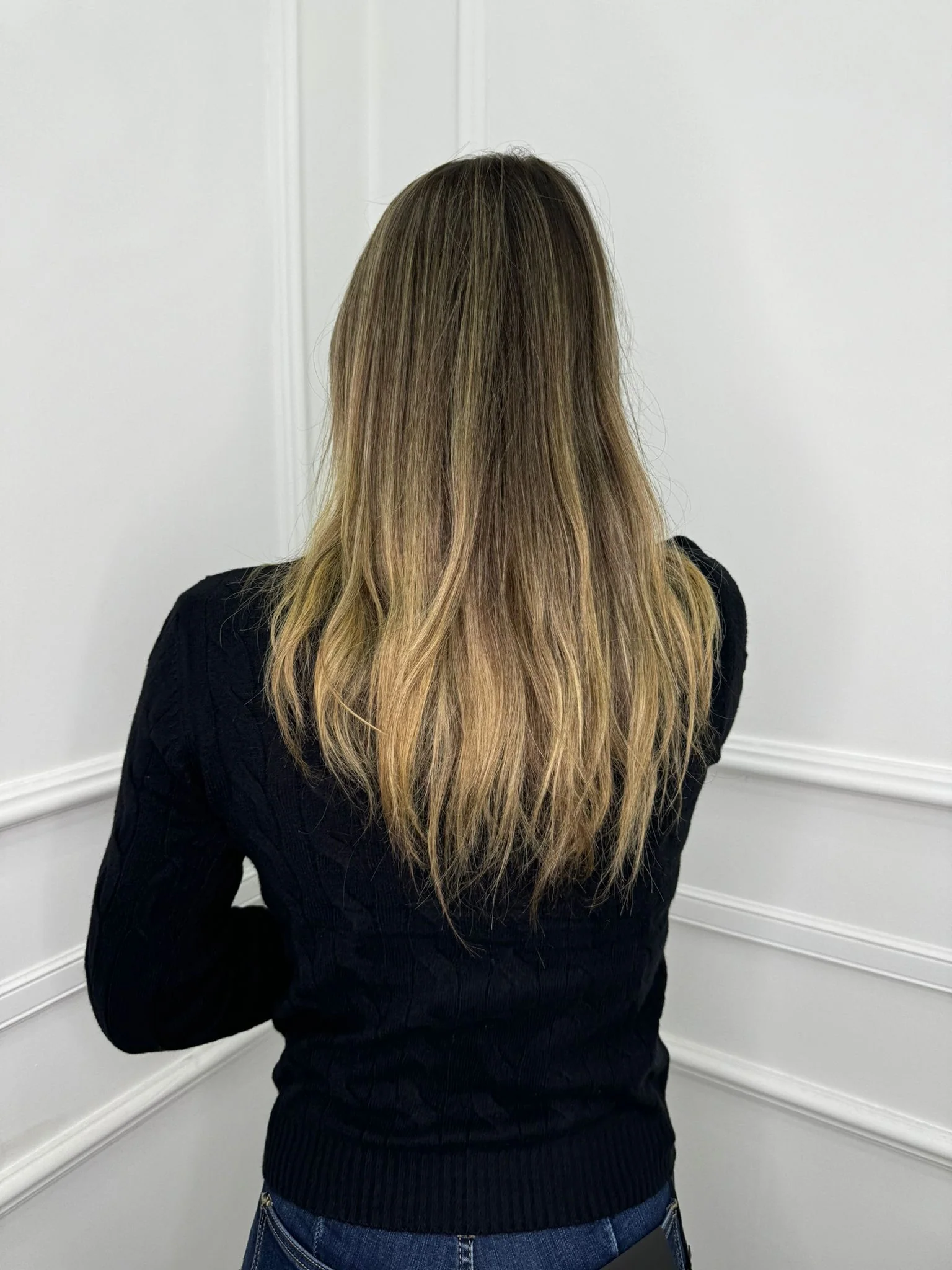 Maglioncino giro collo trama treccia - immagine 7