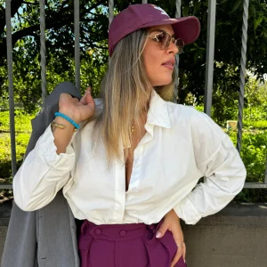 Camicia over in simil velluto
