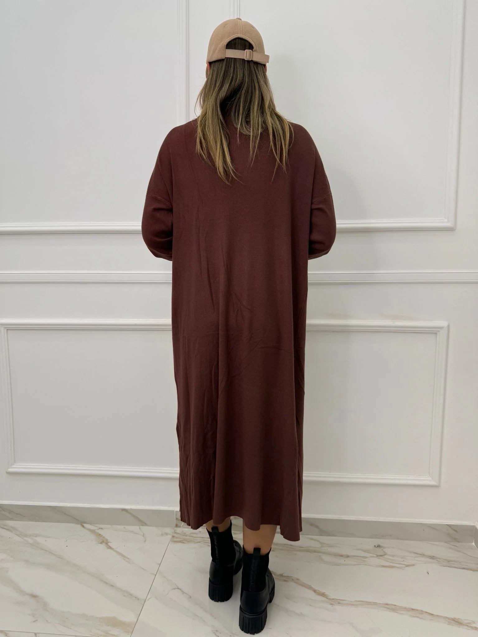 Coordinato 2 pezzi con vestito e cardigan lungo - immagine 6