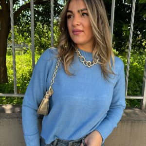 Maglione con risvolto ai polsi