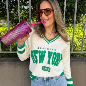 Maglione New York con scollo a V