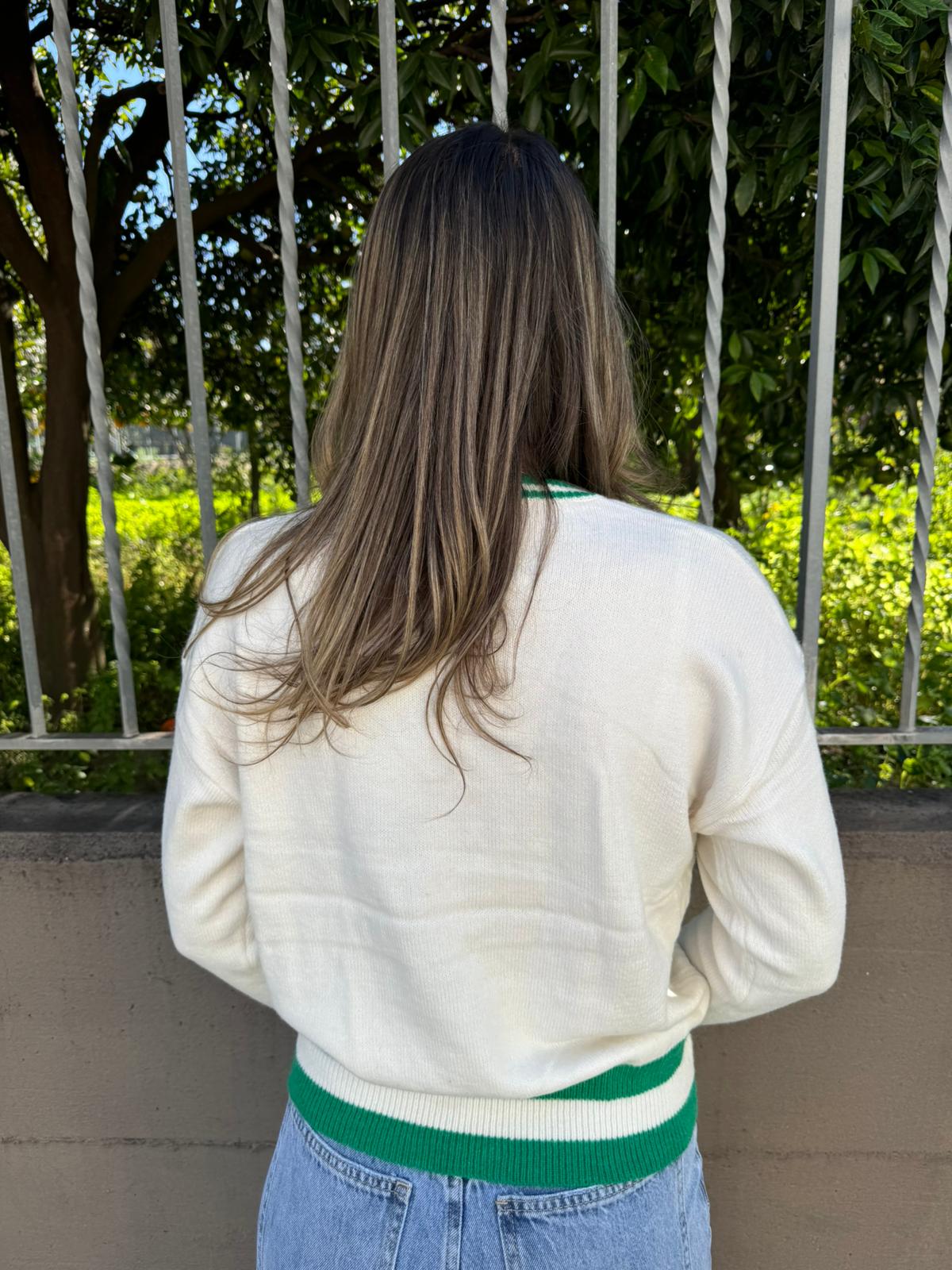 Maglione New York con scollo a V - immagine 4