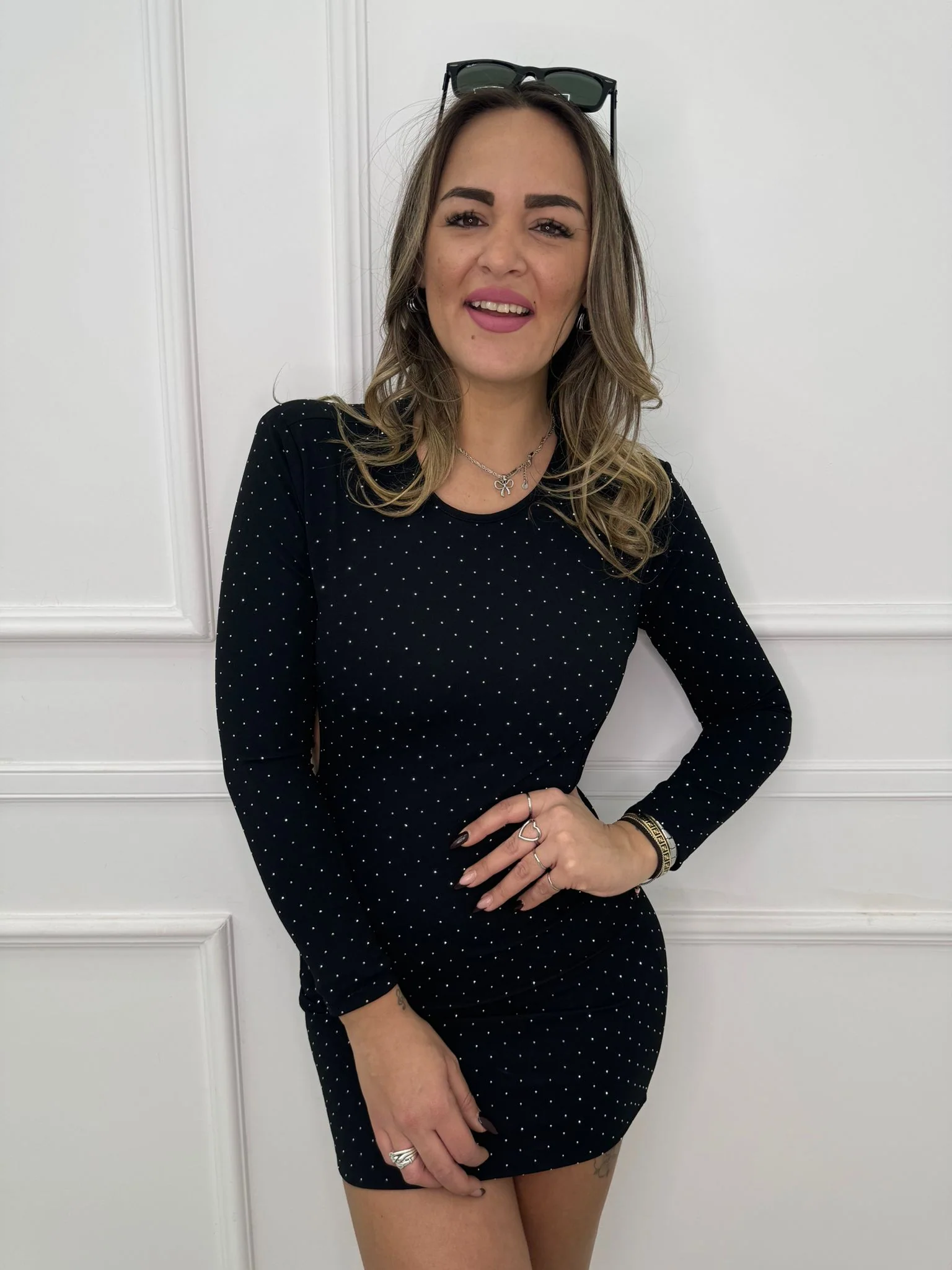 Vestitino con schiena scoperta e swarovski - immagine 5