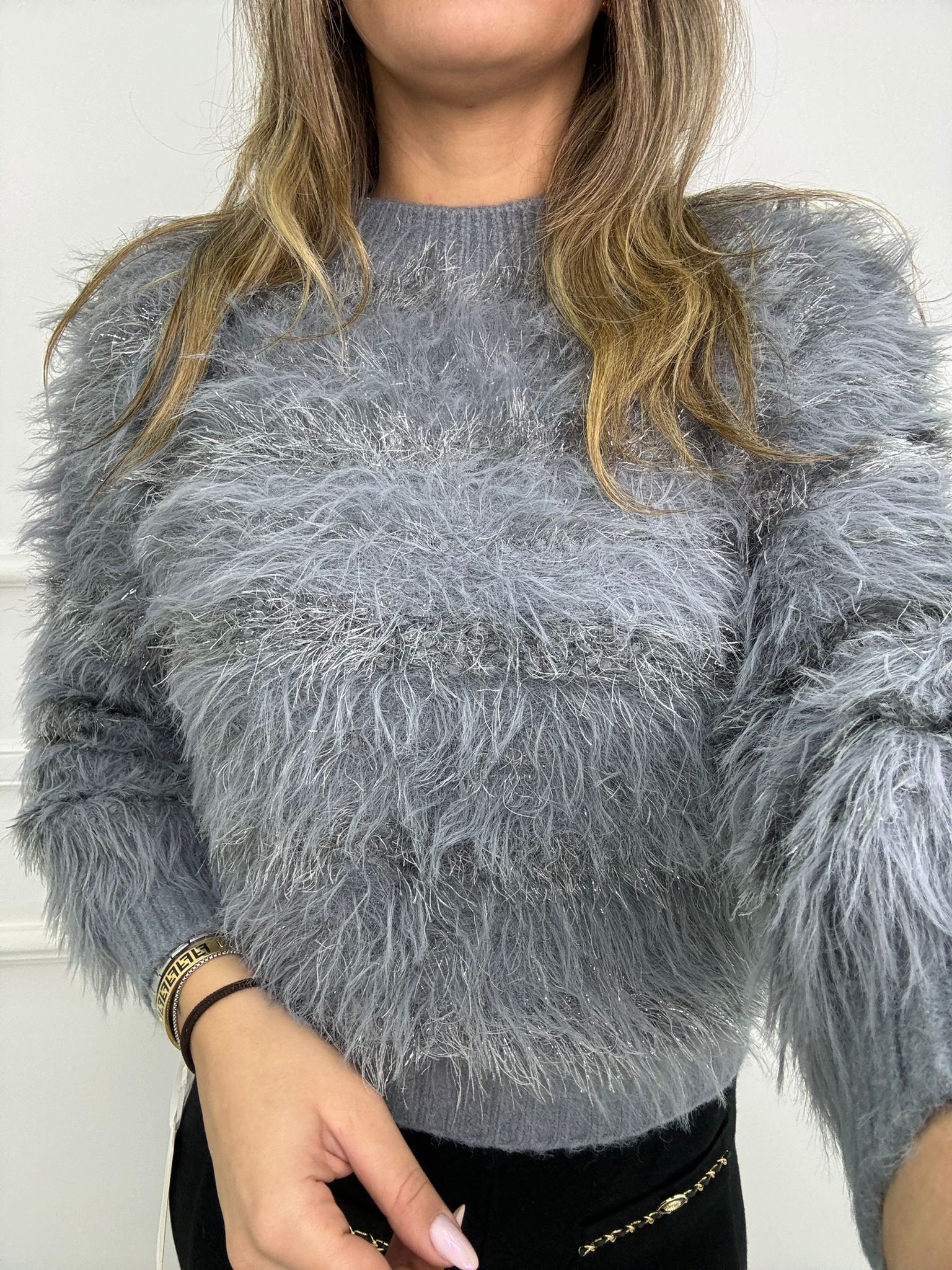 Maglione in pelo giro collo - immagine 8