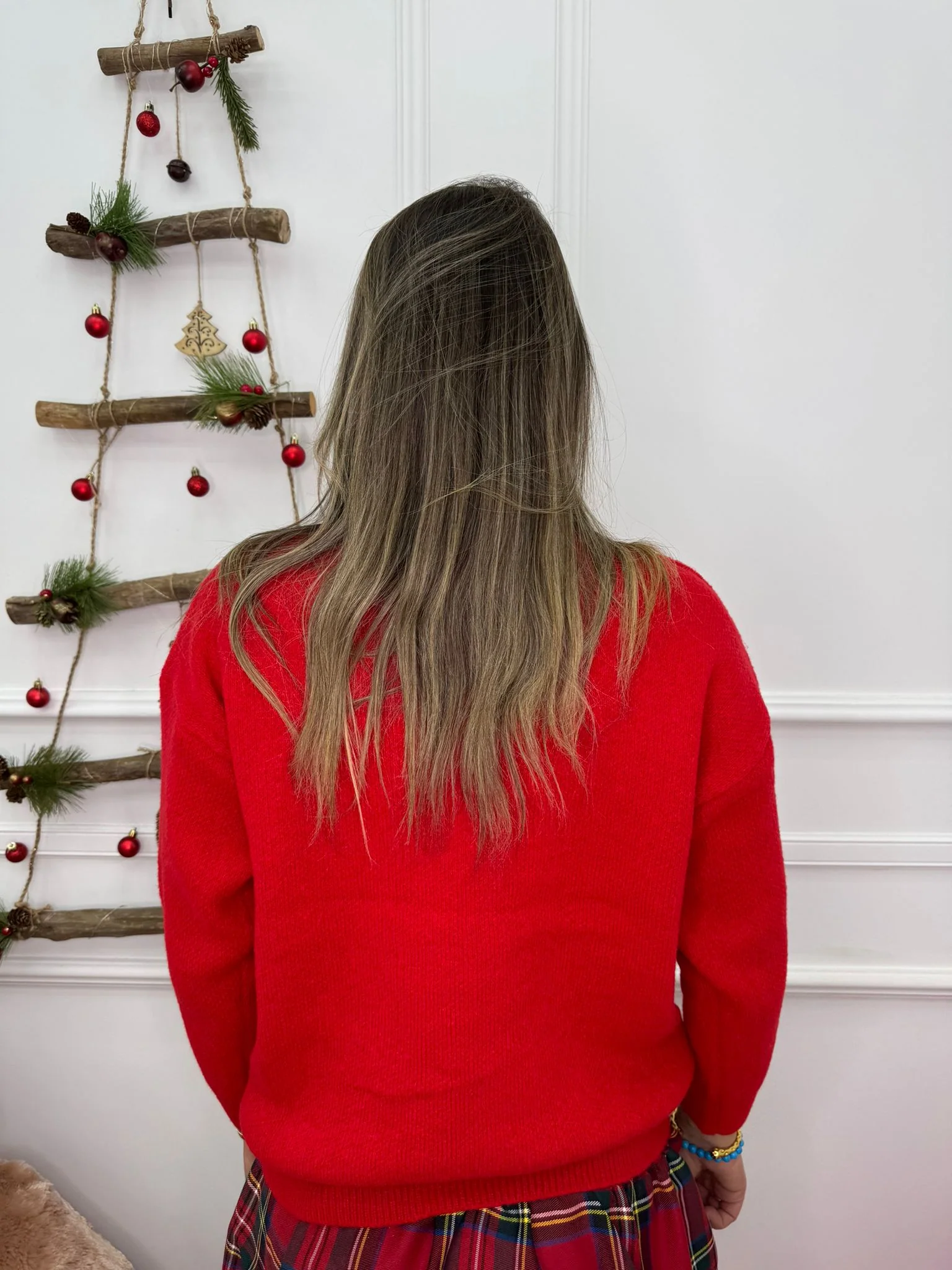 Maglione natalizio giro collo con babbo natale - immagine 4