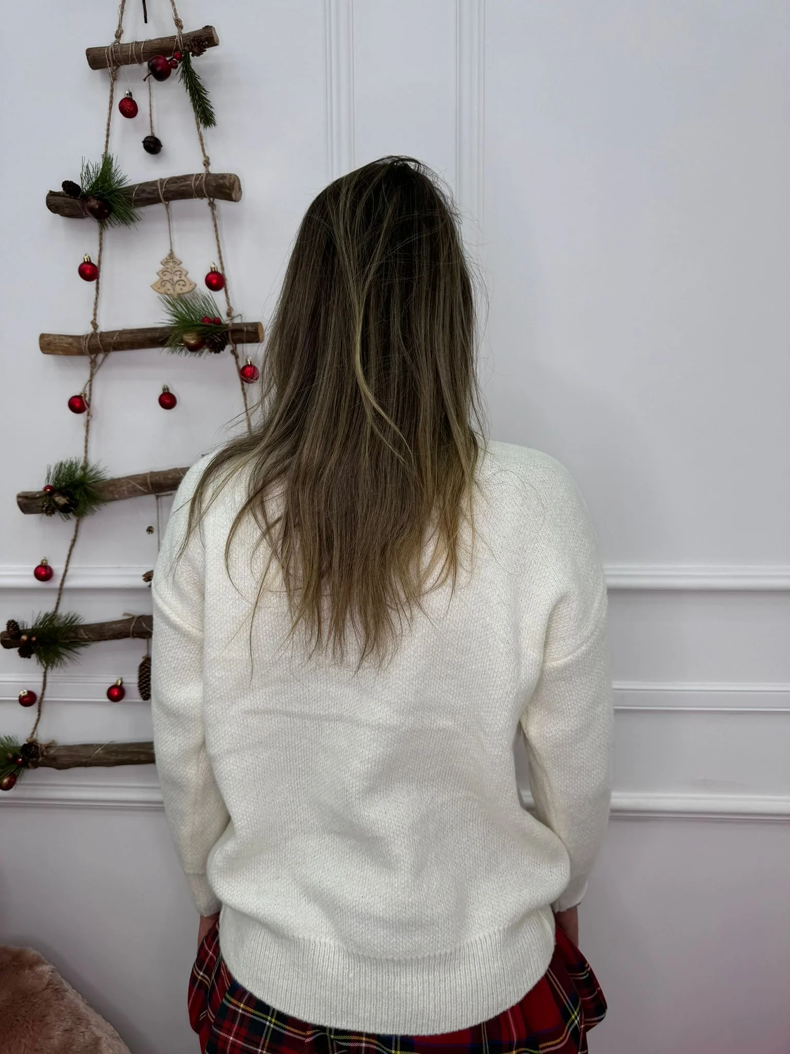 Maglione natalizio giro collo con babbo natale - immagine 7