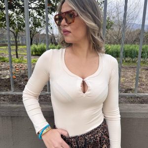 Maglia in cotone con bottoncini