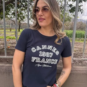 T-shirt crop "Cannes"