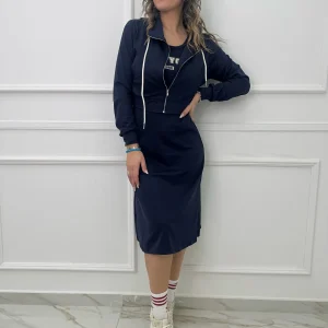 Coordinato 2 pezzi con vestito e felpa