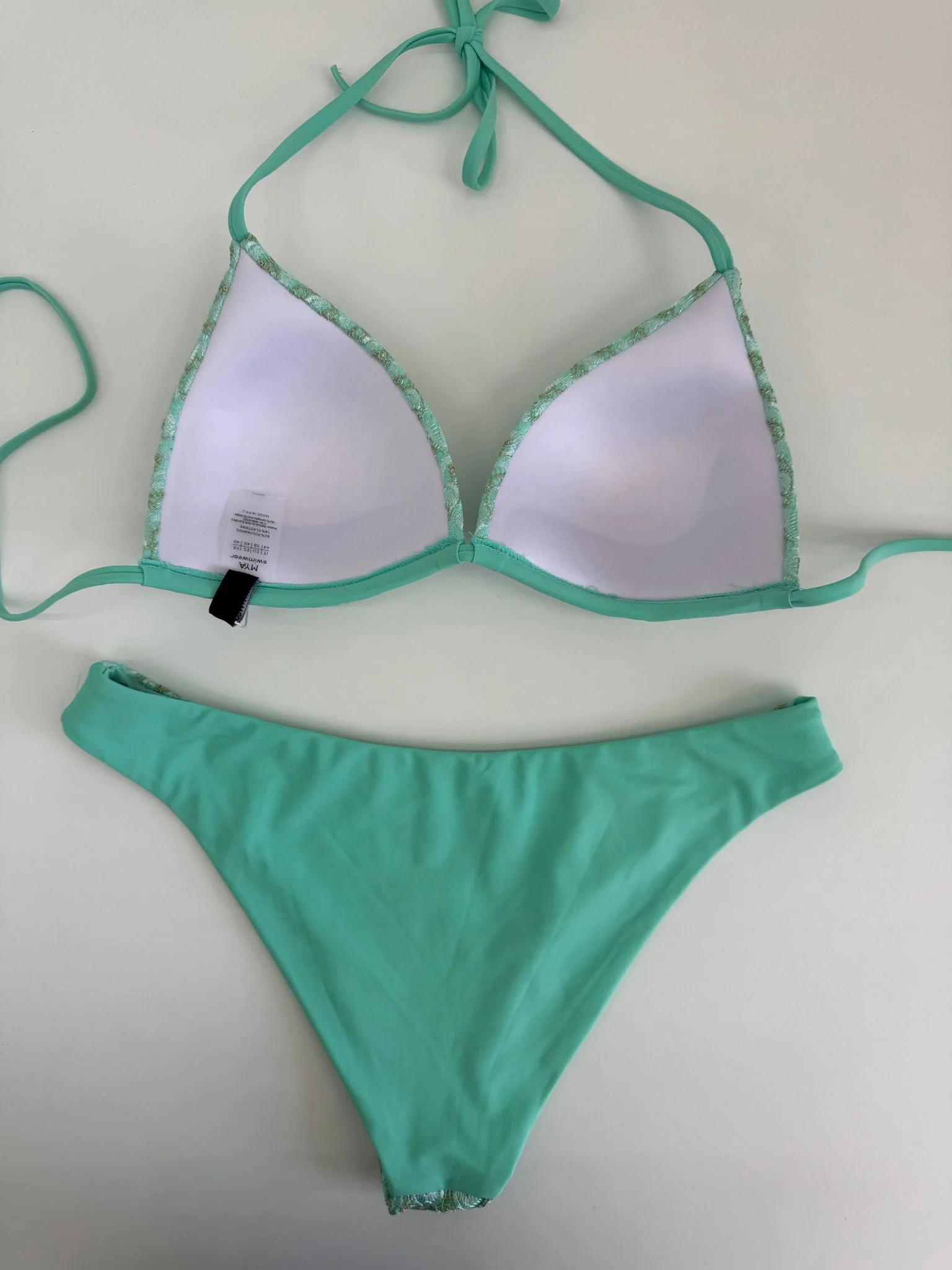 Costume 2 pezzi a fantasia con inserti laminati - immagine 6