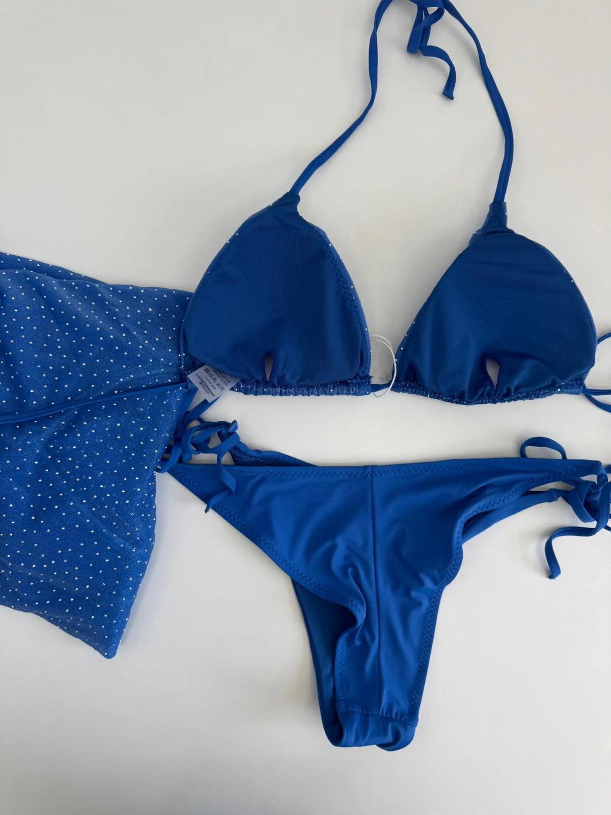 Costume 3 pezzi con vestitino trasparente e swarovski - immagine 8