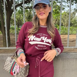 Maglione con scritta New York