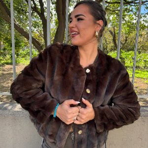 Pelliccia eco tinta unita giro collo