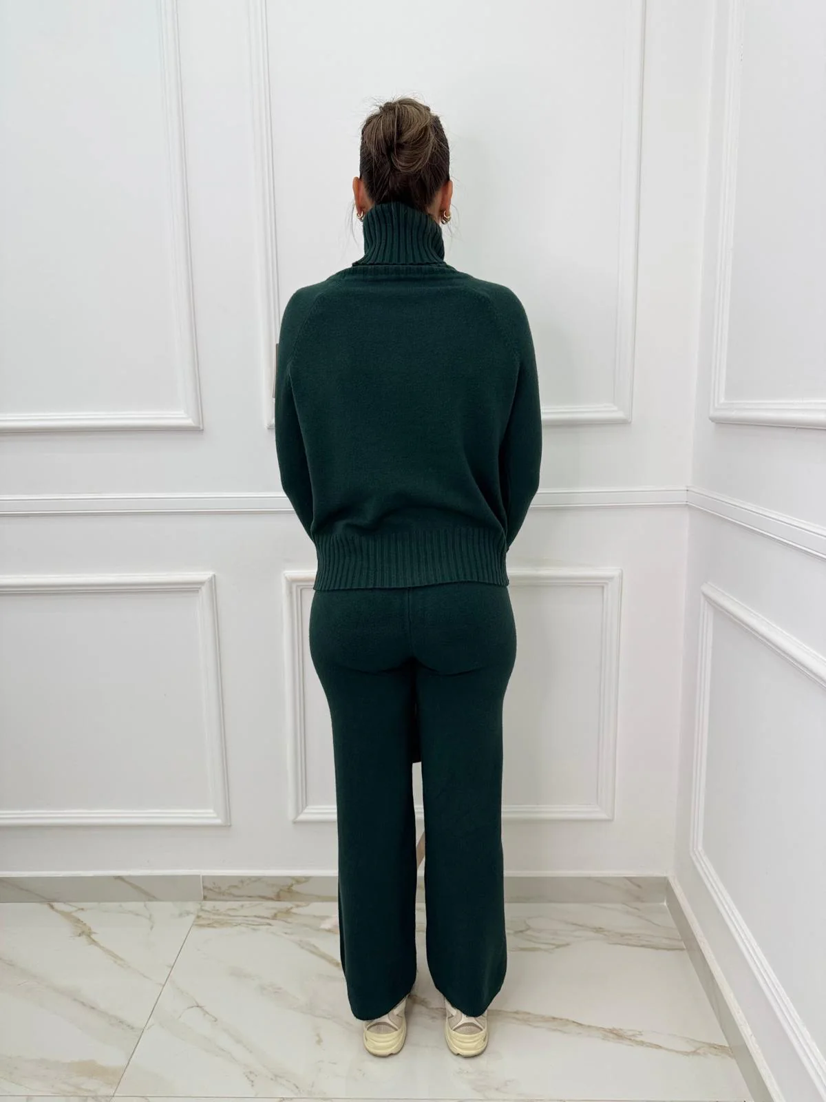 Coordinato 2 pezzi in lana con maglia collo alto - immagine 6