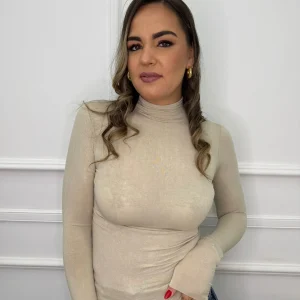 Maglia in simil cashmere collo alto