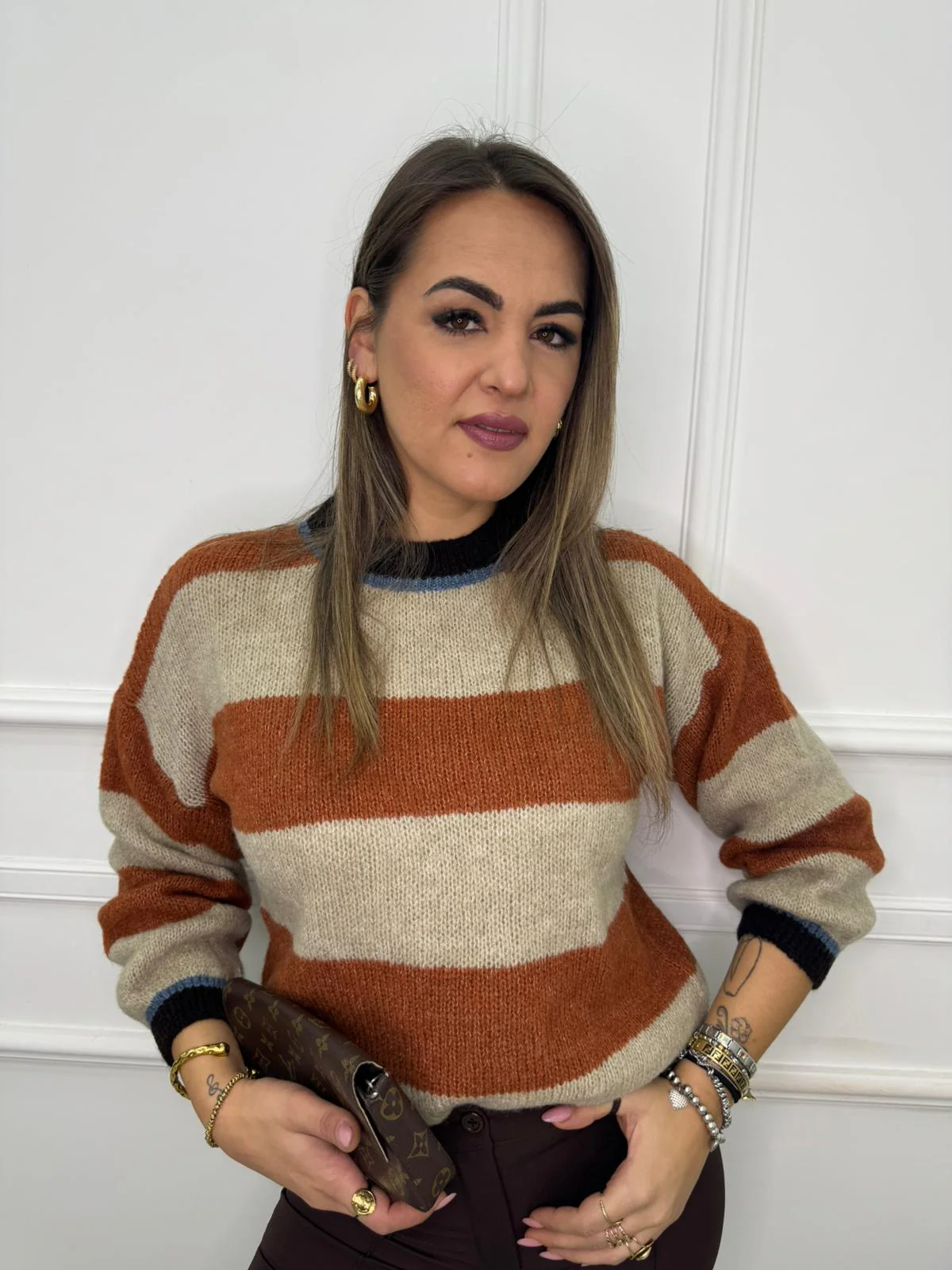 Maglione over a righe