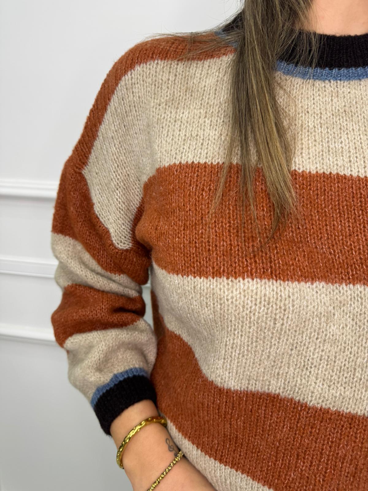 Maglione over a righe - immagine 3