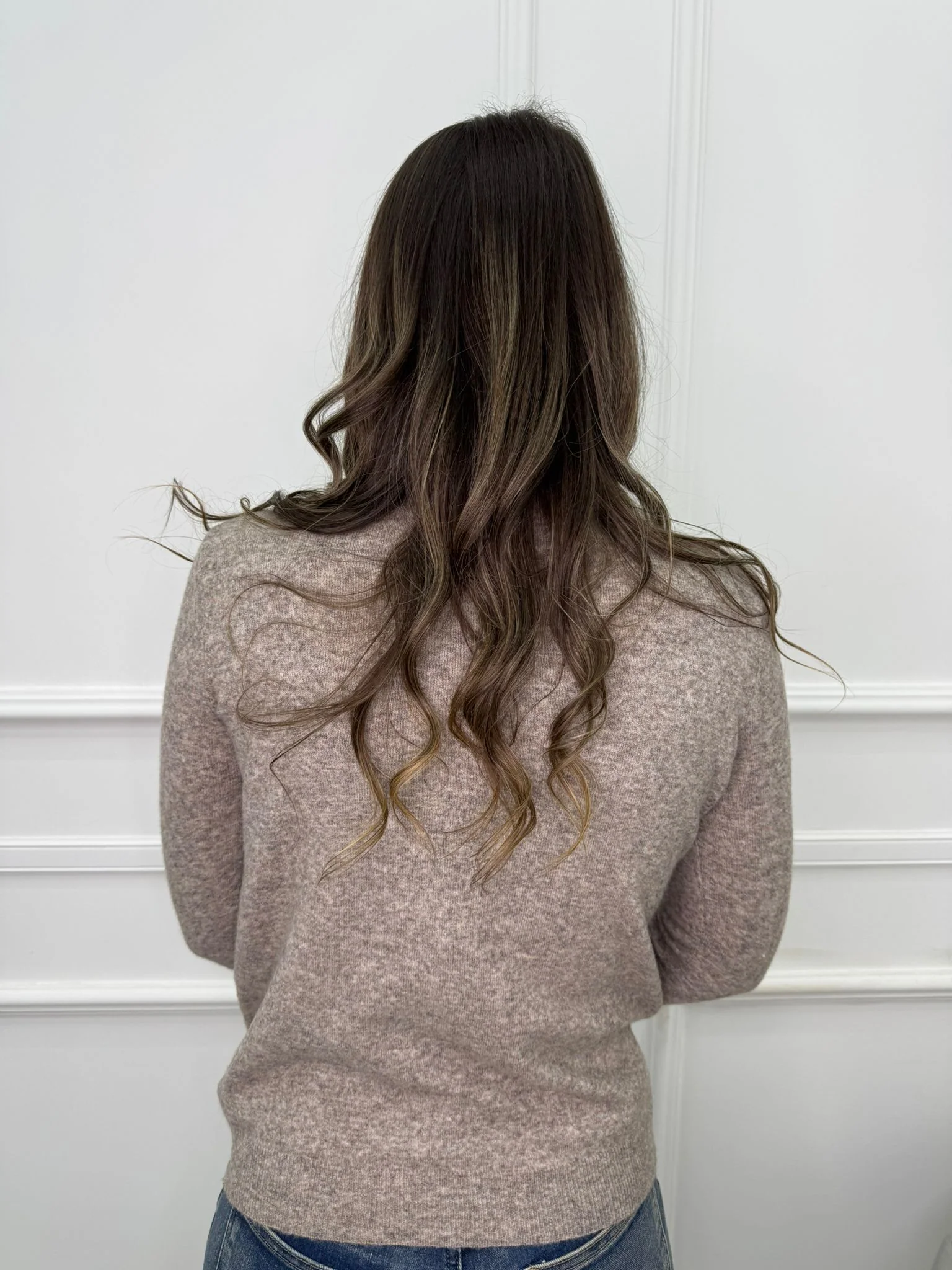 Maglioncino giro collo con perline - immagine 7