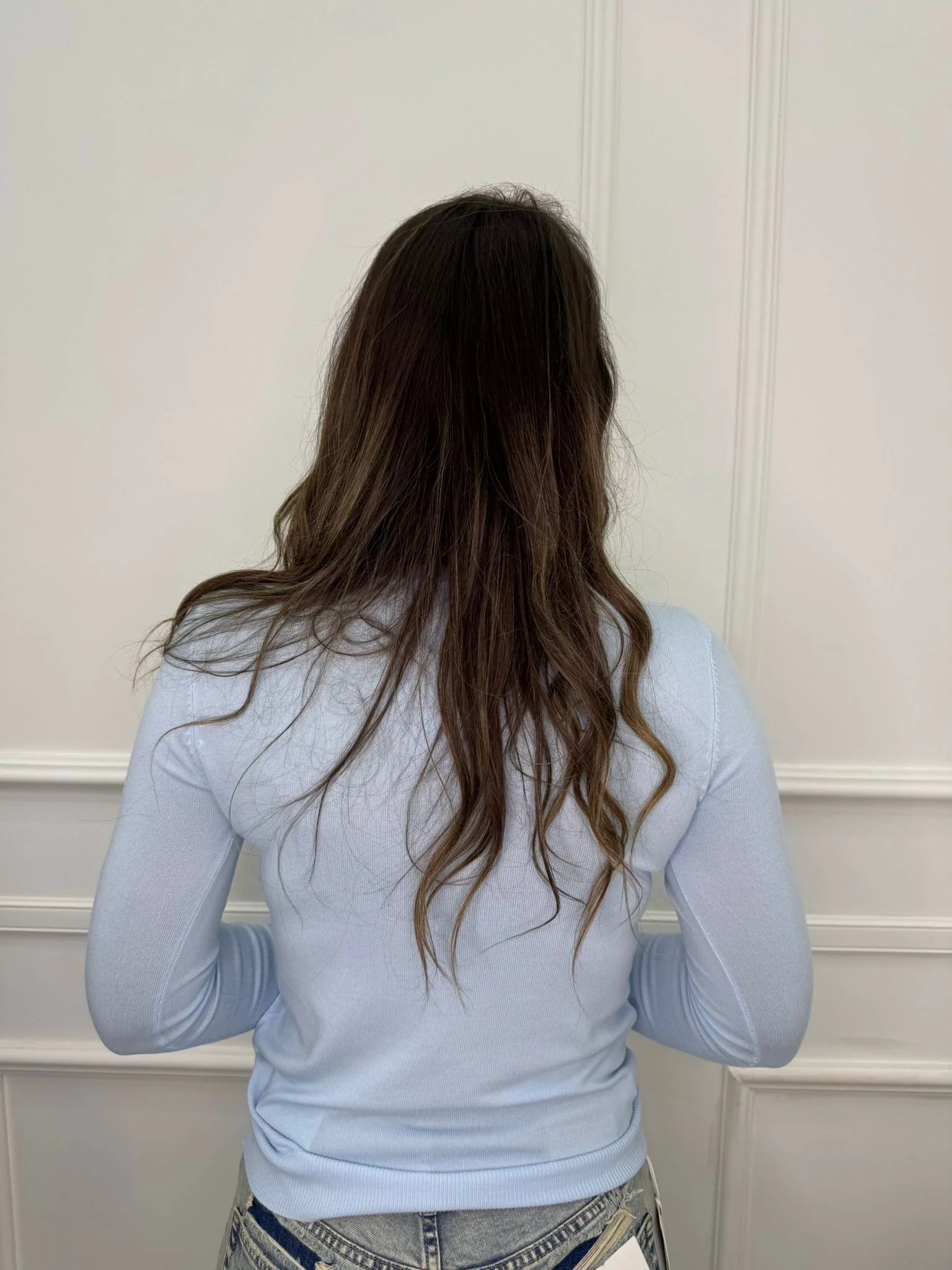 Maglioncino giro collo basic tinta unita - immagine 4