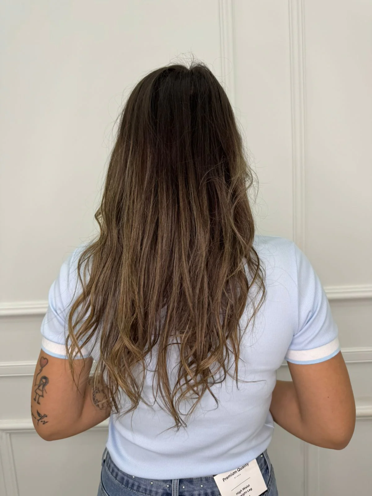 Polo a costine con colletto bianco - immagine 4