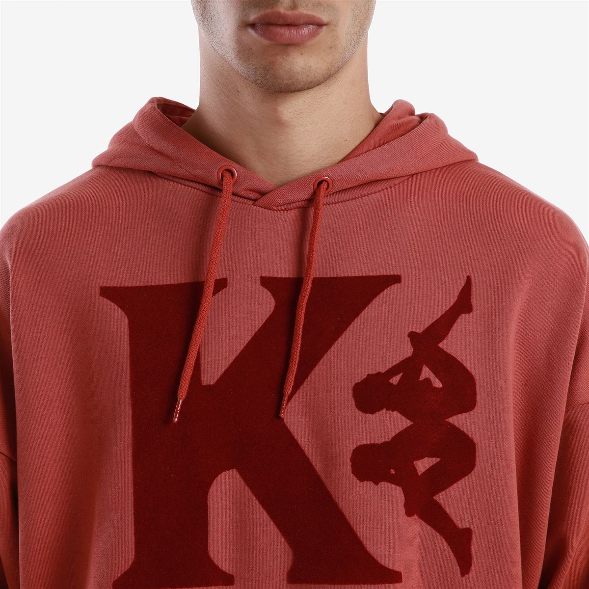 Felpa KAPPA Authentic Cappuccio stampa marrone pinkish - immagine 3