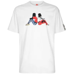 T-shirt KAPPA 222 Banda stampa Pop bianco
