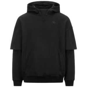 Felpa KAPPA Authentic Cappuccio pizor nera