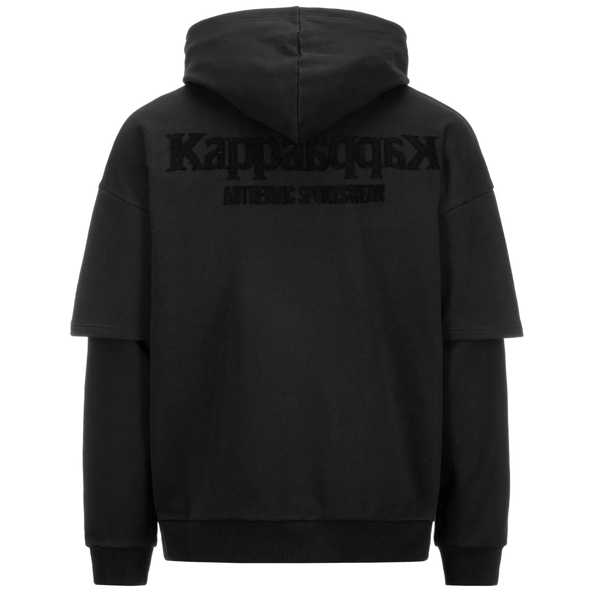 Felpa KAPPA Authentic Cappuccio pizor nera - immagine 3