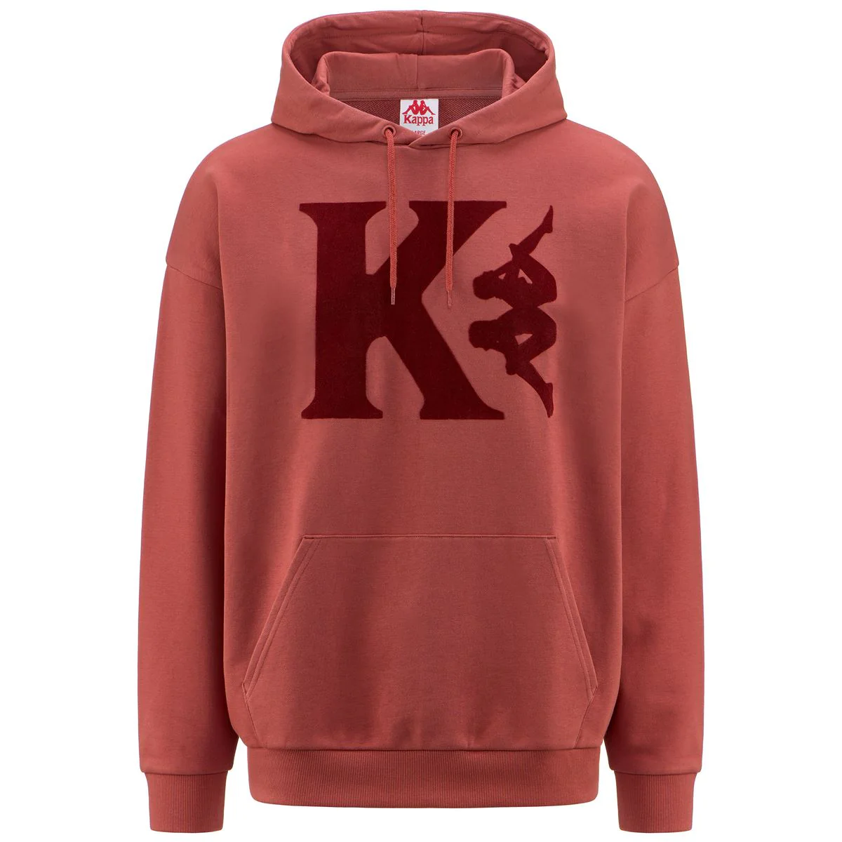 Felpa KAPPA Authentic Cappuccio stampa marrone pinkish - immagine 2