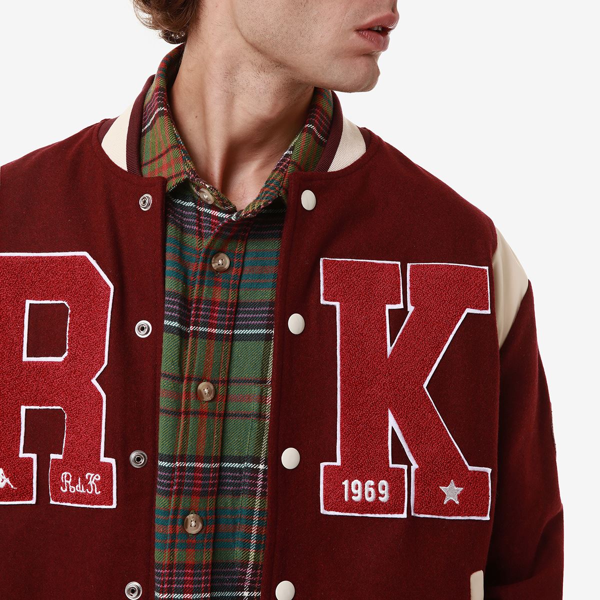 Giubbotto bomber ROBE DI KAPPA patch applicati rosso tibetano - immagine 5