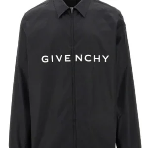 Camicia GIVENCHY in popeline con zip stampa nera