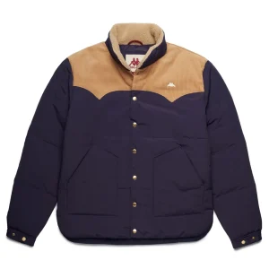Piumino ROBE DI KAPPA inserto in velluto blue marine