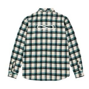 Camicia PROPAGANDA in flanella loto atom verde crema