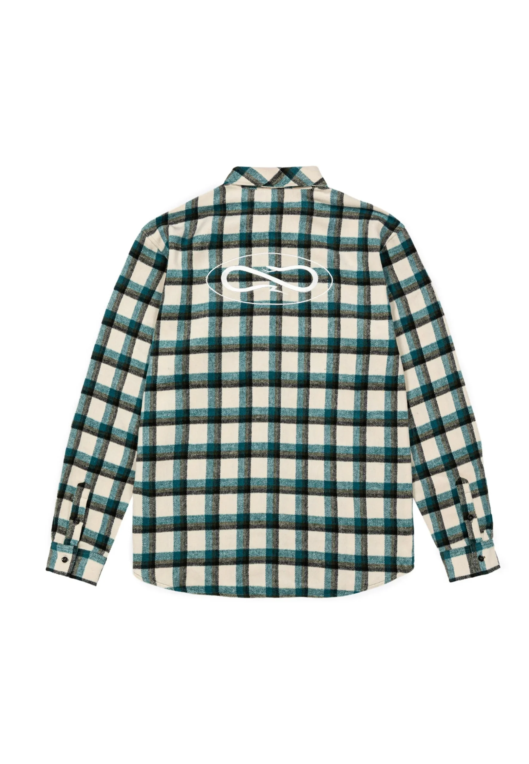 Camicia PROPAGANDA in flanella loto atom verde crema