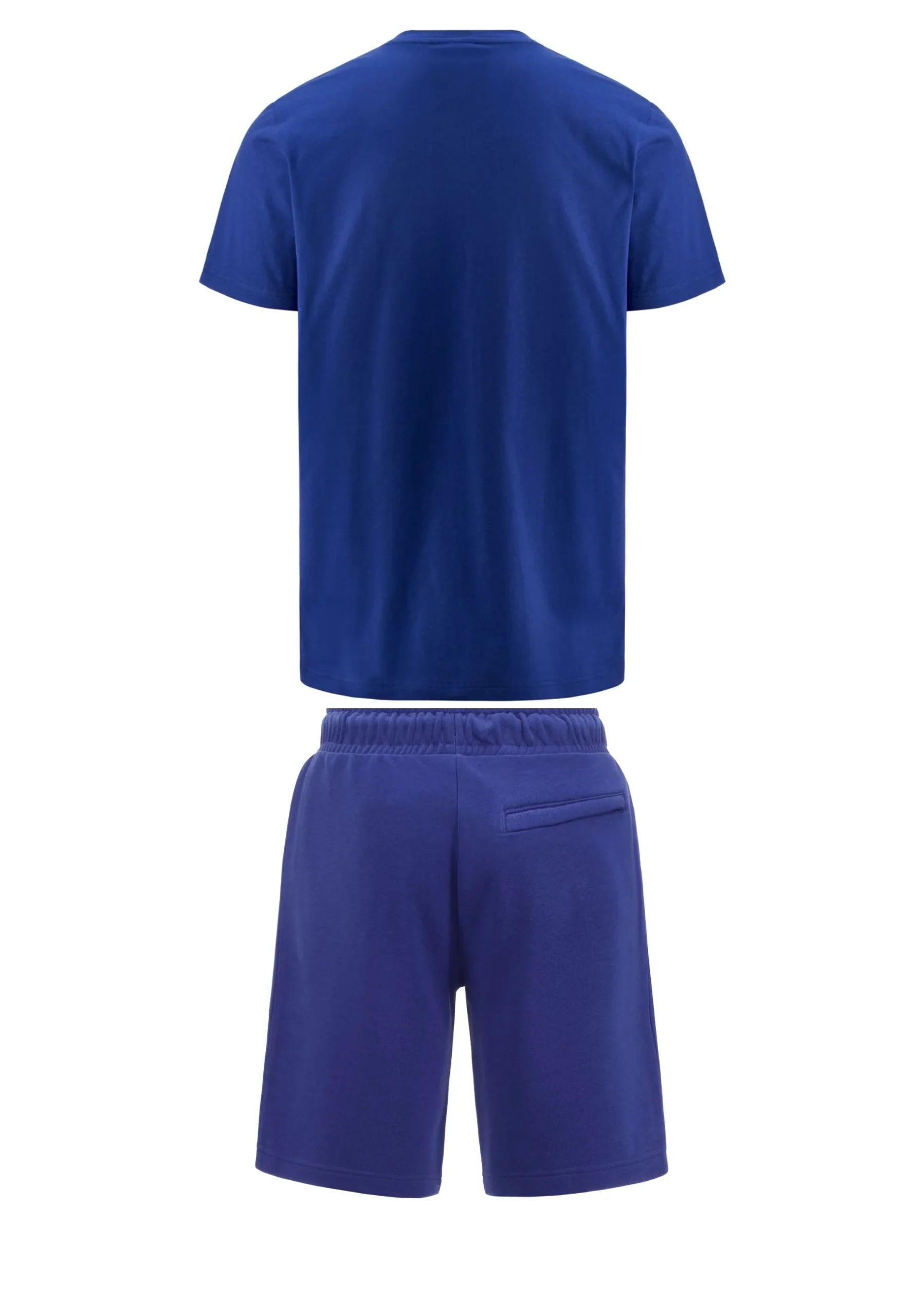 Completino estivo KAPPA 222 Authentic t-shirt + pantaloncino stampa logo blue royal - immagine 3