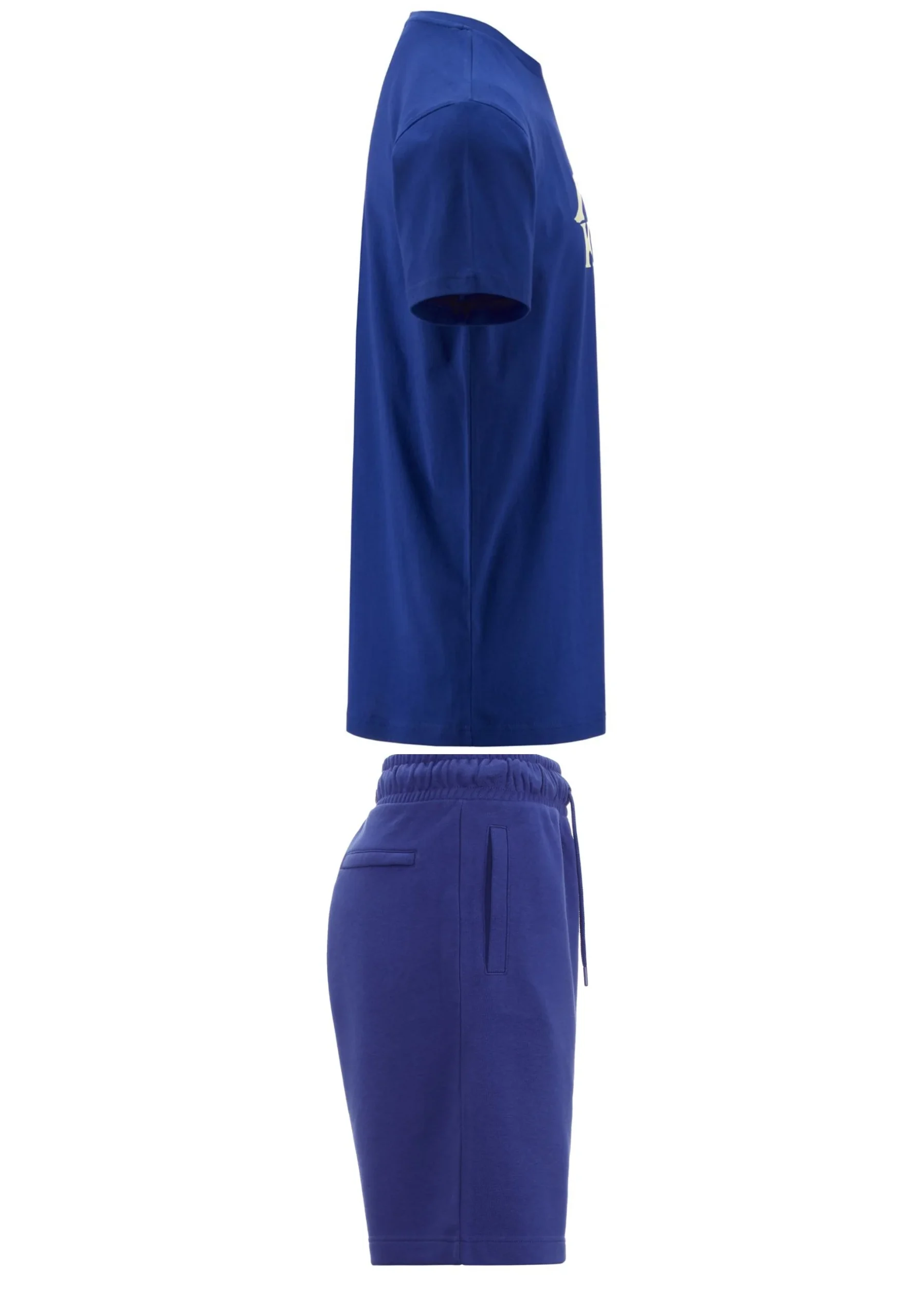 Completino estivo KAPPA 222 Authentic t-shirt + pantaloncino stampa logo blue royal - immagine 4
