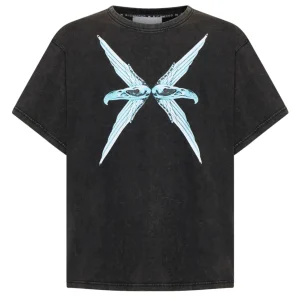 T-shirt RICHMOND X stampa grigio slatato vintage