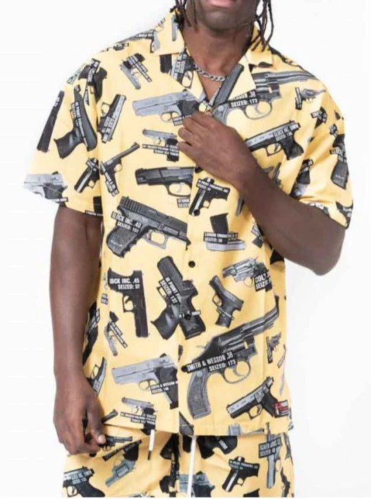 Camicia PROPAGANDA stampa all over beach - immagine 6