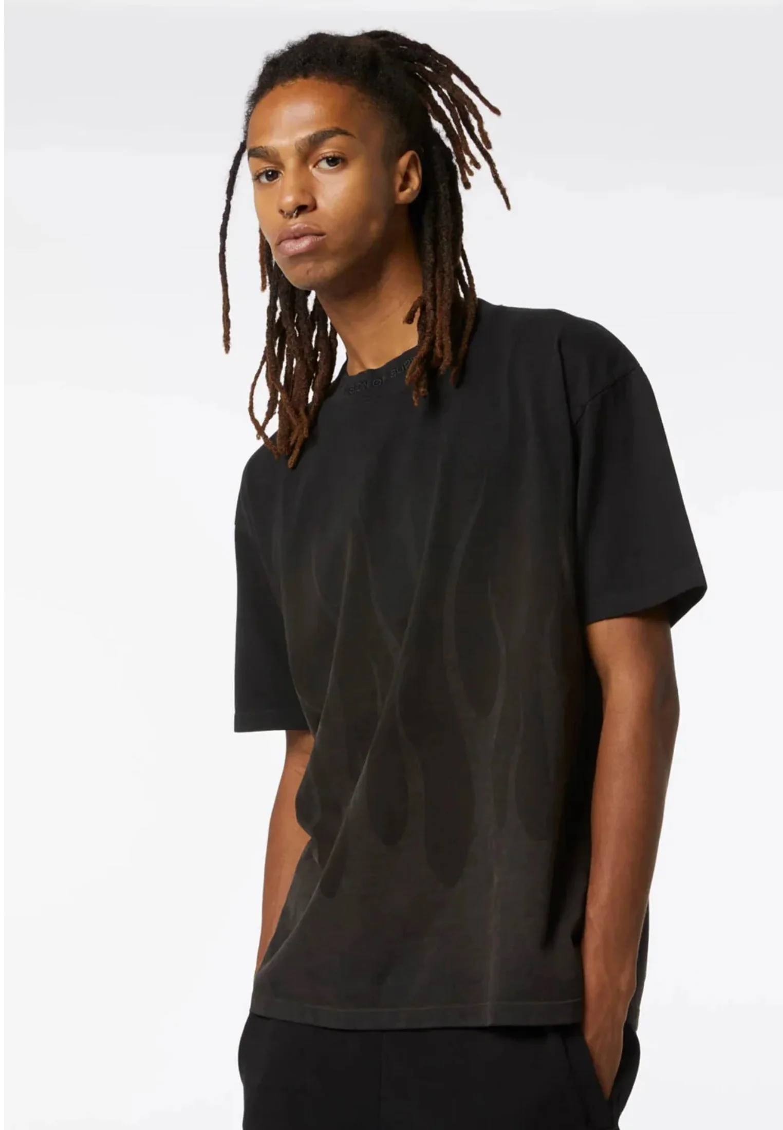 T-shirt VISION OF SUPER nera con fiamma corrosive nera - immagine 4