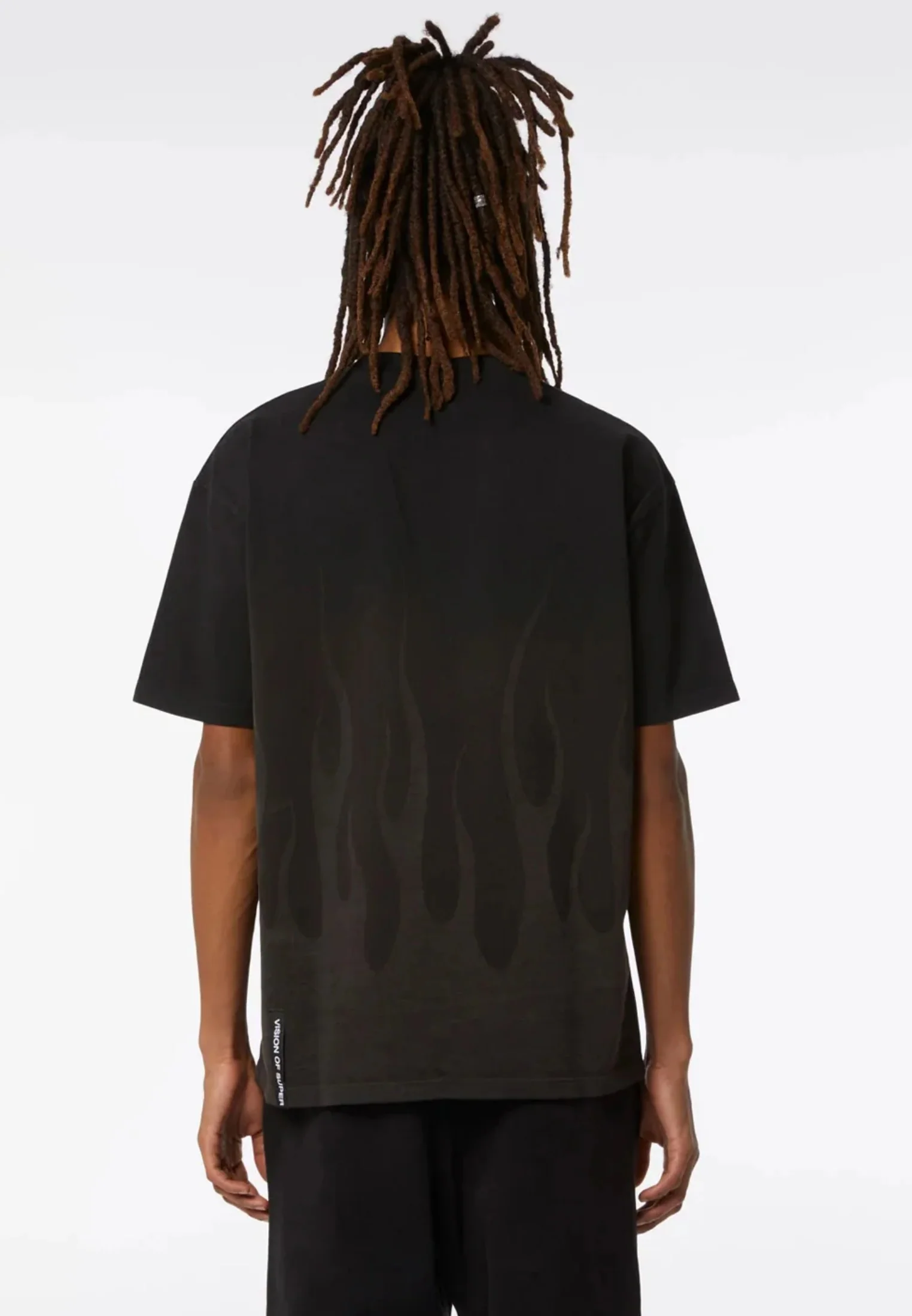 T-shirt VISION OF SUPER nera con fiamma corrosive nera - immagine 3