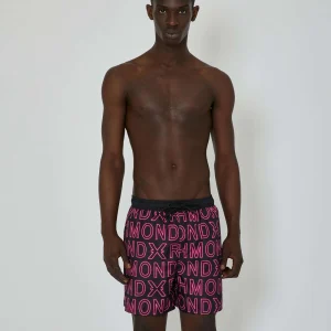 Costume JOHN RICHMOND swimboxer stampa logo all over nero/neon