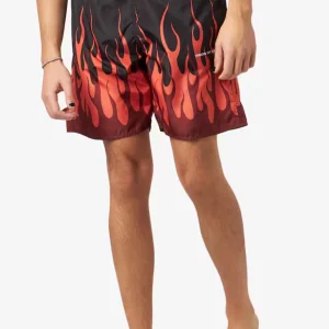 Costume VISION OF SUPER fiamme rosse nero