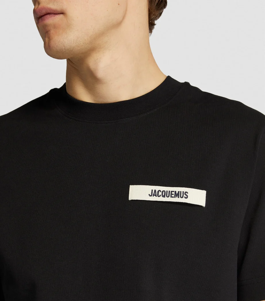 T-shirt JACQUEMUS gros grain nera - immagine 7
