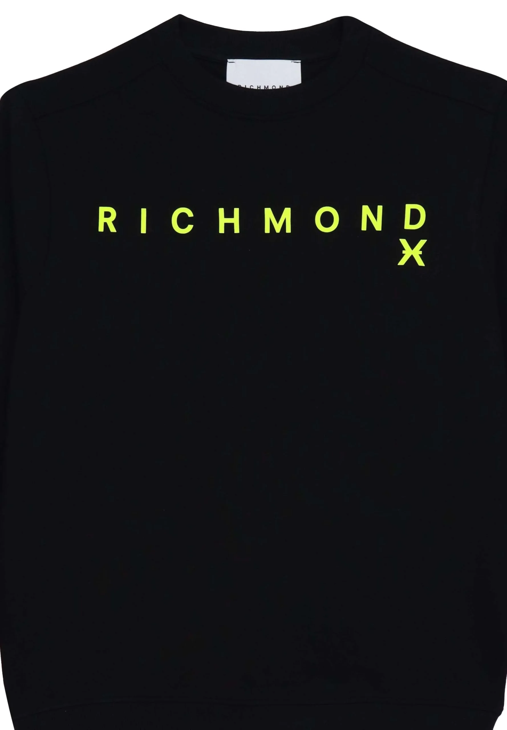Felpa RICHMOND X stampa logo nero/giallo fluo - immagine 6