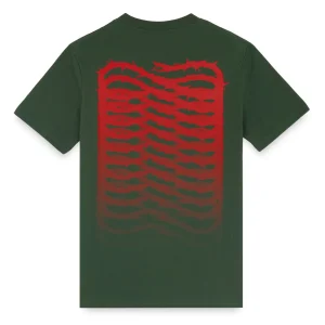 T-shirt PROPAGANDA x FILA con ricamo ribs verde